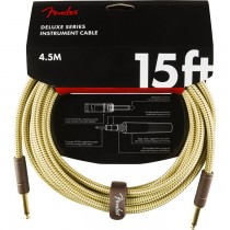 FENDER DELUXE SERIES 15' CABLE TWEED - KABEL JACK 6.3 BEIGE 4.5MTR