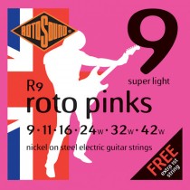 ROTOSOUND ROTO PINKS 9 NICKEL WOUND - SNAREN ELEKTRISCH 009 - 042 + 009