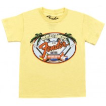 FENDER TEE 910-5002-406 - T-SHIRT WORLD FAMOUS YELLOW 4 JAAR