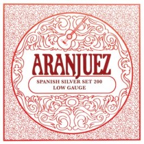 ARANJUEZ CLASSIC SILVER SET 200 - SNAREN KLASSIEK FLAMENCO LOW GAUGE BLACK NYLON