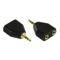 HQSP-008 ADAPTER SPLITTER - JACK 3.5 STEREO 1X MALE - 2X FEMALE