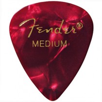 FENDER  351 PREMIUM CELLULOID PICKPACK 12 - PLECTRUM MEDIUM RED MOTO