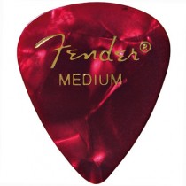 FENDER  351 PREMIUM CELLULOID PICKPACK 12 - PLECTRUM MEDIUM RED MOTO