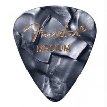 FENDER  351 PREMIUM CELLULOID PICKPACK 12 - PLECTRUM MEDIUM BLACK MOTO