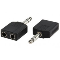 NEDIS CAGP23940BK JACK SPLITTER - ADAPTER 1X6.3M STEREO-2X6.3F STEREO