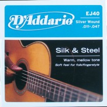 D'ADDARIO EJ40 ACOUSTIC - SNAREN SILK & STEEL 011-047