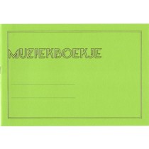 MUZIEKBOEKJE - 6 BALKS HALF A4 GROEN