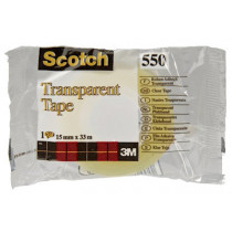 SCOTCH 3M 550 5501533 - PLAKBAND 15MM X 33MTR TRANSPARANT