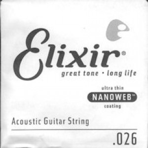 ELIXIR 15126 NANOWEB - SNAAR 026 PHOSPHOR BRONZE