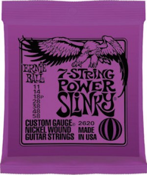 ERNIE BALL 2620 7-STRING POWER SLINKY - SNAREN 011-058 NICKELWOUND