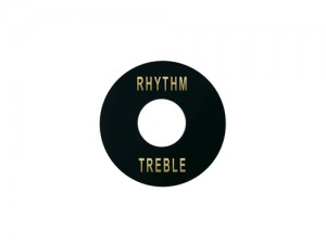 BOSTON EP-508-B TOGGLE SWITCH PLATE - SCHAKELAARPLAAT RHYTHM/TREBLE ZWART /GOUDEN TEKST