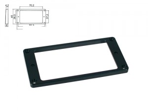 BOSTON HPF-04-SBK PICKUP RING ZWART - ELEMENTRAAM HUMBUCKER LAAG PLAT