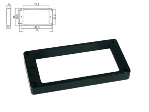 BOSTON HPF-04-TBK PICKUP RING ZWART - ELEMENTRAAM HUMBUCKER HOOG PLAT