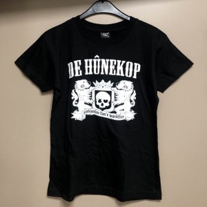 HUNEKOP MEDIUM - T-SHIRT ZWART WANKLANKEN FAN 'E WURKFLIER