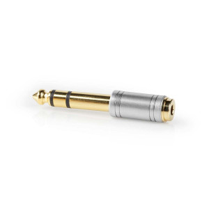 NEDIS CAGC23930ME METAAL - ADAPTER JACK 3.5 FEMALE - 6.3 MALE STEREO