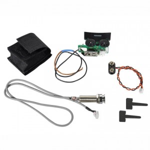 FISHMAN SONITONE GT2 PREAMP WITH PICKUP - ELEMENT PIEZO, VOORVERSTERKER, ENDPIN JACK, BATT.BAG