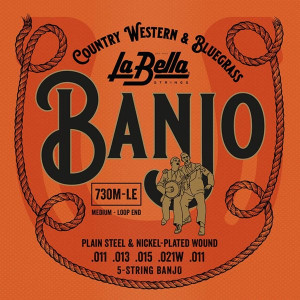 LA BELLA L-730-M - SNAREN BANJO 5 STRING 011-021W-011