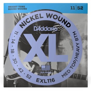 D'ADDARIO EXL116 MEDIUM TOP HEAVY BOTTOM - SNAREN 011-052 NICKELWOUND