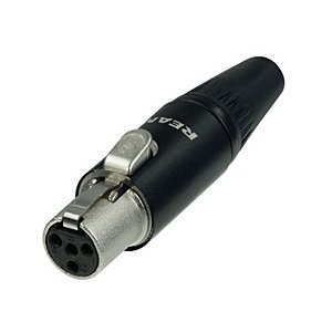 REAN RT4FC-B - PLUG XLR MINI FEMALE 4-POLIG SHURE