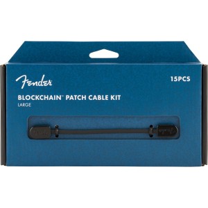 FENDER BLOCKCHAIN PATCH CABLE KIT LARGE 15-PACK - KABEL JACK 6.3 2X HAAKS PLAT DIVERSE LENGTES