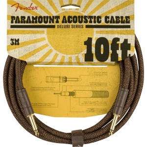 FENDER PARAMOUNT ACOUSTIC INSTRUMENT CABLE BROWN - KABEL JACK 6.3 5.5MTR 18.6' BRUIN