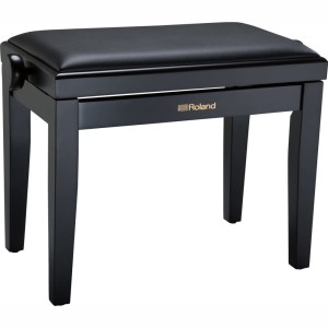 ROLAND RPB-200BK SATIN BLACK VINYL SEAT - PIANOBANK VERSTELBAAR