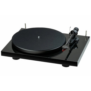 PRO-JECT DEBUT E CARBON PHONO 2 HOOGGLANS ZWART - PLATENSPELER 2M RED VOORVERSTERKT CARBON TOONARM
