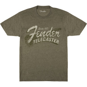 FENDER TEE 9101291397 SMALL - T-SHIRT SINCE 1951 TELECASTER MILITARY HEATHER GREEN