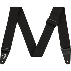 FENDER POLYPRO STRAP BLACK - GITAARRIEM NYLON 2" / 5CM ZWART