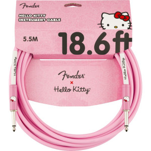 FENDER X HELLO KITTY 18.6' CABLE PINK - KABEL JACK 6.3 5.5 METER ROZE