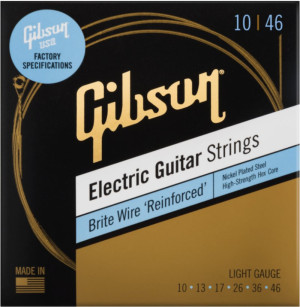 GIBSON SEG-BWR10 BRITE WIRE LIGHT - SNAREN ELEKTRISCH 010-046 NICKEL PLATED REINFORCED
