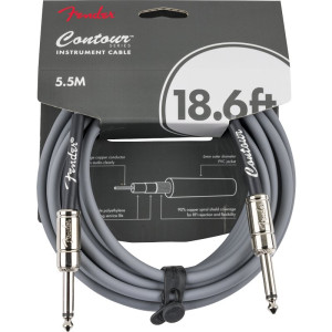 FENDER CONTOUR CABLE INS INCA SILVER 0990571824 - KABEL INSTRUMENT JACK 6.3 5.5MTR 18.6'