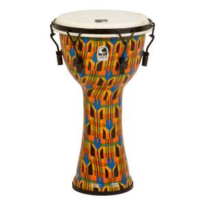 TOCA SFDMX-10K FREESTYLE MECHANICALLY TUNED - DJEMBE 10" KENTE CLOTH HOOGTE 20"(51CM)