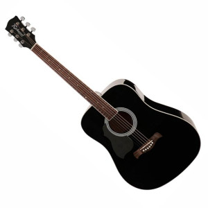 RICHWOOD RD-12L-BK - GITAAR WESTERN BLACK LINKSHANDIG