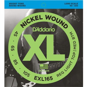 D'ADDARIO EXL165 - SNAREN BAS 045-105 NICKELWOUND