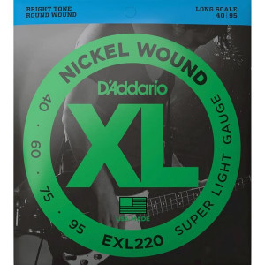 D'ADDARIO EXL220 - SNAREN BAS 40-60-80-95 NICKELWOUND