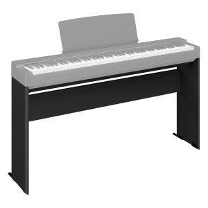 YAMAHA L-200B BLACK - STANDAARD PIANOMEUBEL P-225 ZWART Afgebeeld met piano