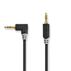 NEDIS CABW22600AT10 - KABEL JACK 3.5 STEREO 1X HAAKS VERGULD 1 METER