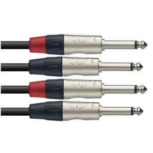 STAGG NTC3PR DELUXE REAN - KABEL AUDIO TWIN JACK 6.3 3 METER