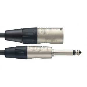 STAGG NAC1PXMR - KABEL XLR MALE - JACK 6.3 MONO 1 METER