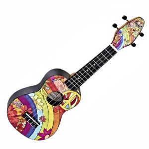 ORTEGA KEIKI K2-68 PEACE '68 DESIGNER SERIES - UKELELE SOPRAAN + ACCESSOIRES ABS BACK