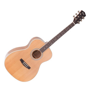 CORT PURE-O FCED NS SOLID CEDAR TOP NATURAL SATIN - GITAAR WESTERN OM ORCHESTRA + EQ