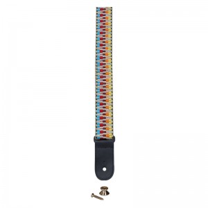 CLX STRAP KLEURMOTIEF 1 - GITAARBAND + EINDKNOP & VETER