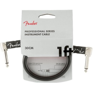 FENDER PROFESSIONAL SERIES 0990820057 - KABEL JACK 6.3 2X HAAKS 30CM ZWART