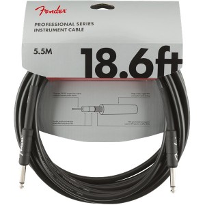 FENDER PROFESSIONAL SERIES 0990820020 - KABEL JACK 6.3 5.5 METER ZWART