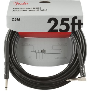 FENDER PROFESSIONAL SERIES 0990820060 - KABEL JACK 6.3 1X HAAKS 7.5M ZWART