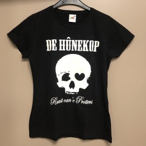 HUNEKOP LADY FIT SMALL - T-SHIRT ZWART RAAST OAN 'E PROTTERS