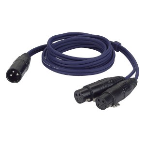 DAP FL38150 - KABEL XLR MALE - 2 XLR FEM  1.5 MTR