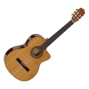SALVADOR CORTEZ CC-2248CE SOLID CEDAR TOP NARROW NECK - GITAAR KLASSIEK MASSIEF BOVENBLAD 48MM TOPKAM EQ CA