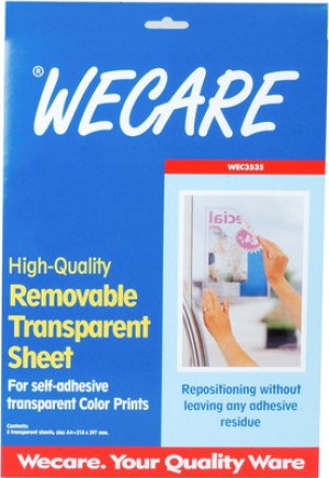 WECARE 3535 - TRANSPARANT A4 ZELFKLEVEND